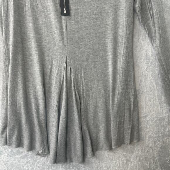Soft Surroundings Gray High-Low Long Sleeve Top with Zipper Back – Size Large - Picture 5 of 5